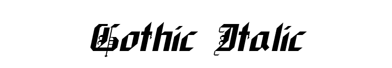 Gothic Italic font preview
