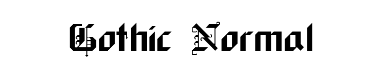 Gothic Normal font preview