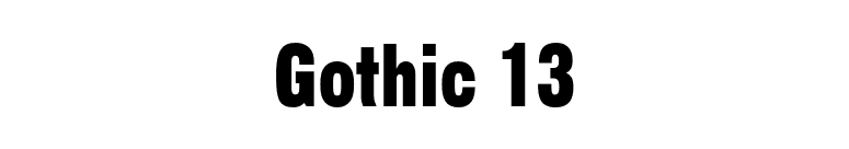 Gothic 13 font preview