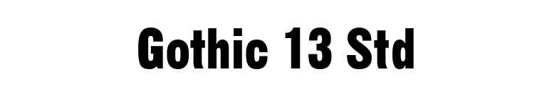 Gothic 13 Std font preview