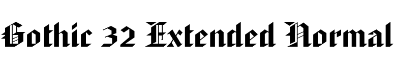 Gothic 32 Extended Normal font preview