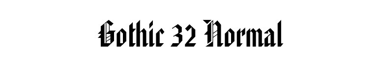 Gothic 32 Normal font preview