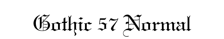 Gothic 57 Normal font preview