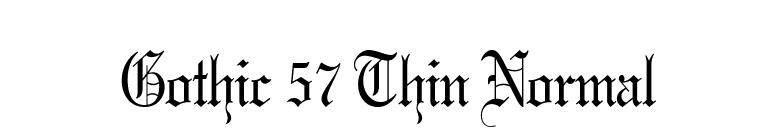 Gothic 57 Thin Normal font preview