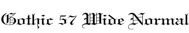 Gothic 57 Wide Normal font preview