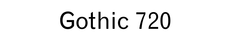 Gothic 720 font preview