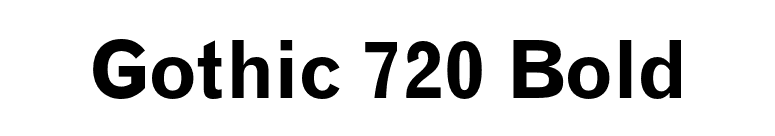 Gothic 720 Bold font preview