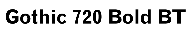 Gothic 720 Bold BT font preview