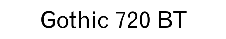 Gothic 720 BT font preview