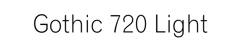 Gothic 720 Light font preview