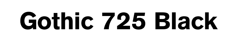 Gothic 725 Black font preview