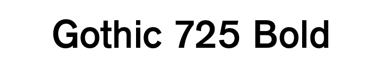 Gothic 725 Bold font preview