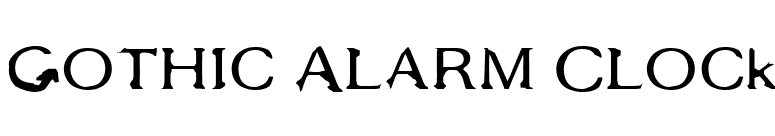 Gothic Alarm Clock font preview