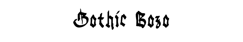 Gothic Bozo font preview