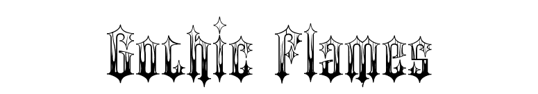 Gothic Flames font preview
