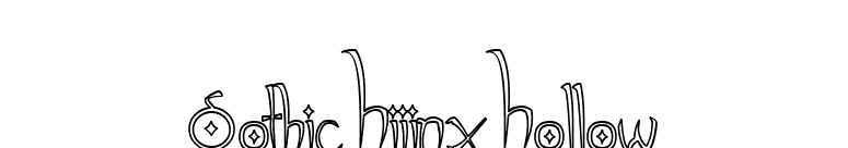 Gothic Hijinx Hollow font preview