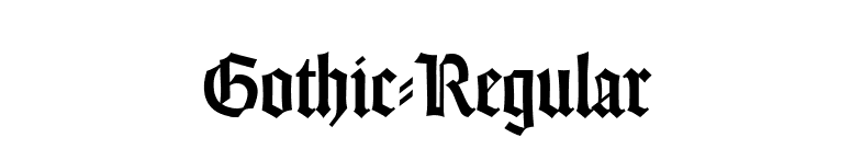 Gothic-Regular font preview