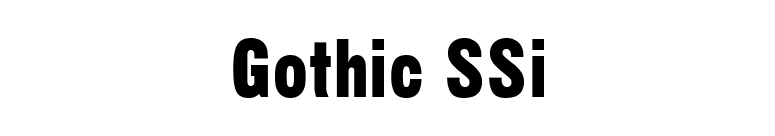 Gothic SSi font preview