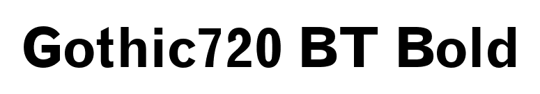 Gothic720 BT Bold font preview