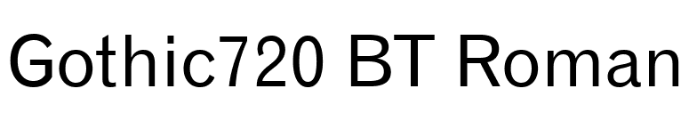 Gothic720 BT Roman font preview