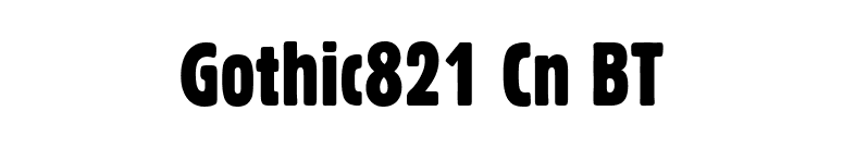 Gothic821 Cn BT font preview