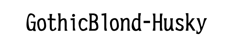 GothicBlond-Husky font preview