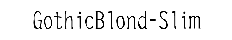 GothicBlond-Slim font preview