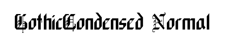 GothicCondensed Normal font preview