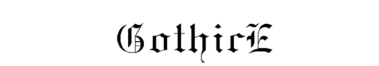 GothicE font preview