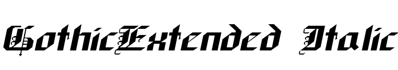 GothicExtended Italic font preview