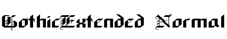 GothicExtended Normal font preview