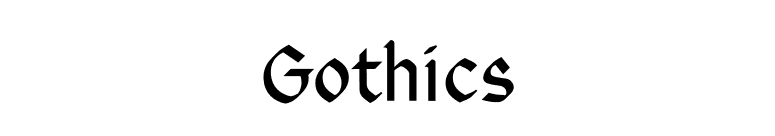 Gothics font preview