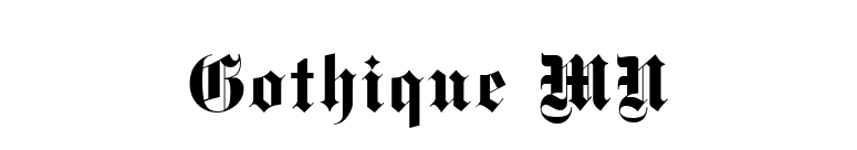 Gothique MN font preview