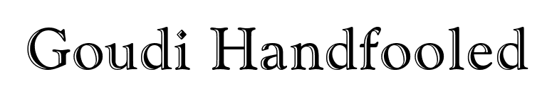Goudi Handfooled font preview