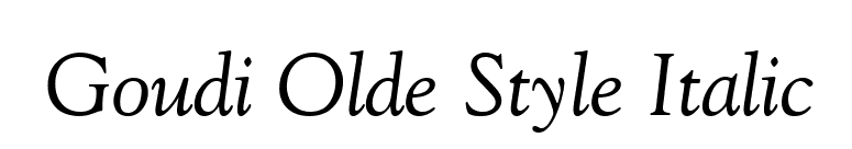 Goudi Olde Style Italic font preview