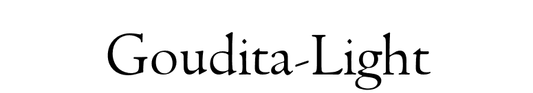 Goudita-Light font preview