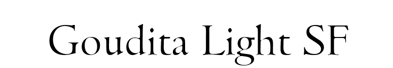 Goudita Light SF font preview