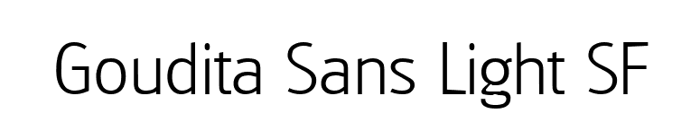Goudita Sans Light SF font preview