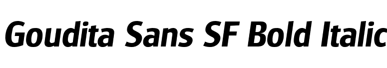 Goudita Sans SF Bold Italic font preview