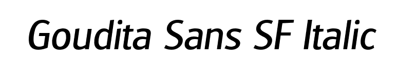 Goudita Sans SF Italic font preview