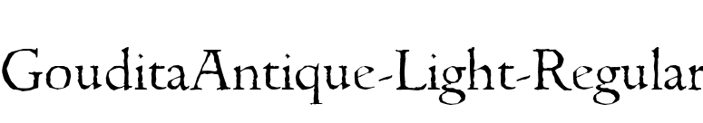 GouditaAntique-Light-Regular font preview
