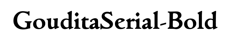 GouditaSerial-Bold font preview