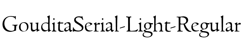 GouditaSerial-Light-Regular font preview