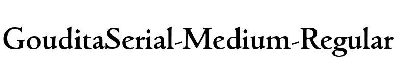 GouditaSerial-Medium-Regular font preview