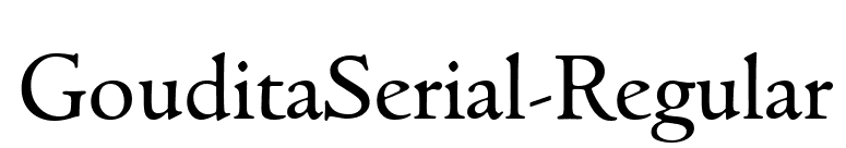 GouditaSerial-Regular font preview