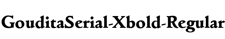 GouditaSerial-Xbold-Regular font preview