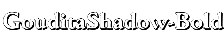 GouditaShadow-Bold font preview