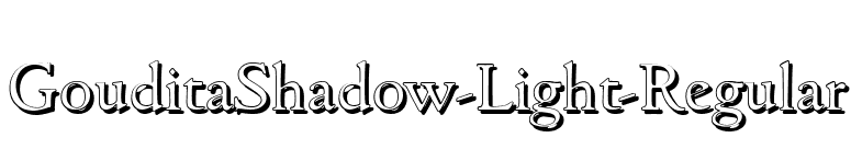 GouditaShadow-Light-Regular font preview