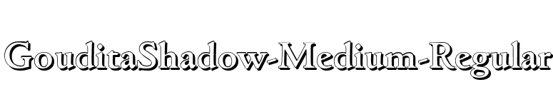 GouditaShadow-Medium-Regular font preview