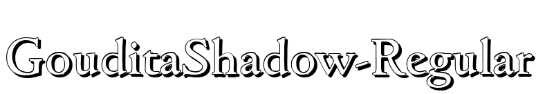 GouditaShadow-Regular font preview
